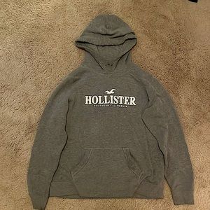grey large hollister hoodie